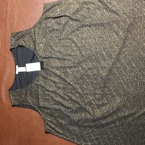 Catherines Anywear Black &Metallic Gold Tank Top Plus Size 4X 30/32W NWT